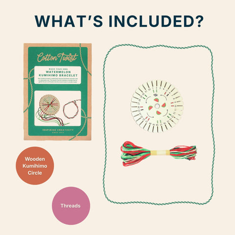 Make Your Own Watermelon Kumihimo Bracelet Kit