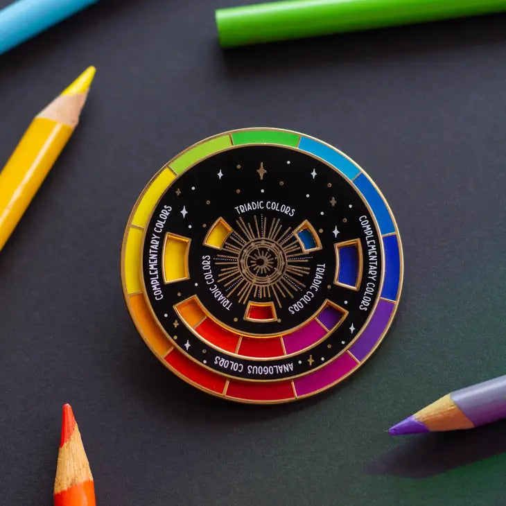 The Gray Muse - Colour Wheel Enamel Pin