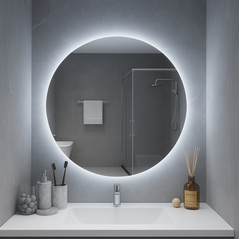 HaloLux Round LED Vanity Mirror – Backlit, Anti-Fog | 24–32" Good Day Building Supply Inc. Mirror art-noise.myshopify.com halolux-round-led-vanity-mirror-backlit-anti-fog-24-32