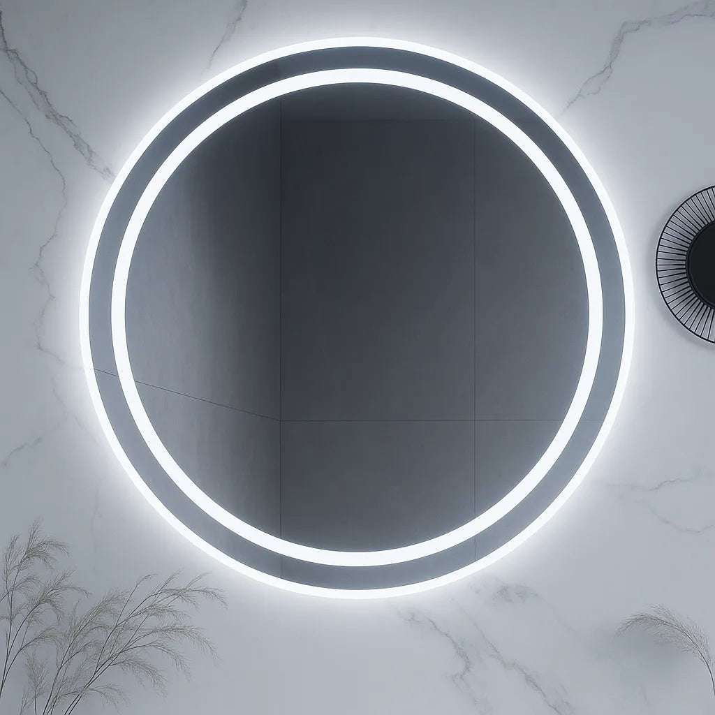  HaloLux Dual-Lit Round LED Vanity Mirror – Backlit + Front Glow | 24–32" Good Day Building Supply Inc. Mirror art-noise.myshopify.com halolux-dual-lit-round-led-vanity-mirror-backlit-front-glow-24-32