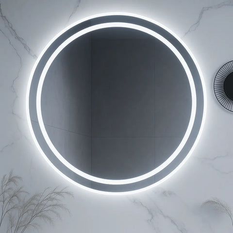  HaloLux Dual-Lit Round LED Vanity Mirror – Backlit + Front Glow | 24–32" Good Day Building Supply Inc. Mirror art-noise.myshopify.com halolux-dual-lit-round-led-vanity-mirror-backlit-front-glow-24-32