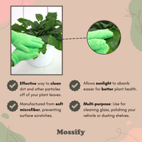 1 Pair Leaf Shining Microfiber Gloves