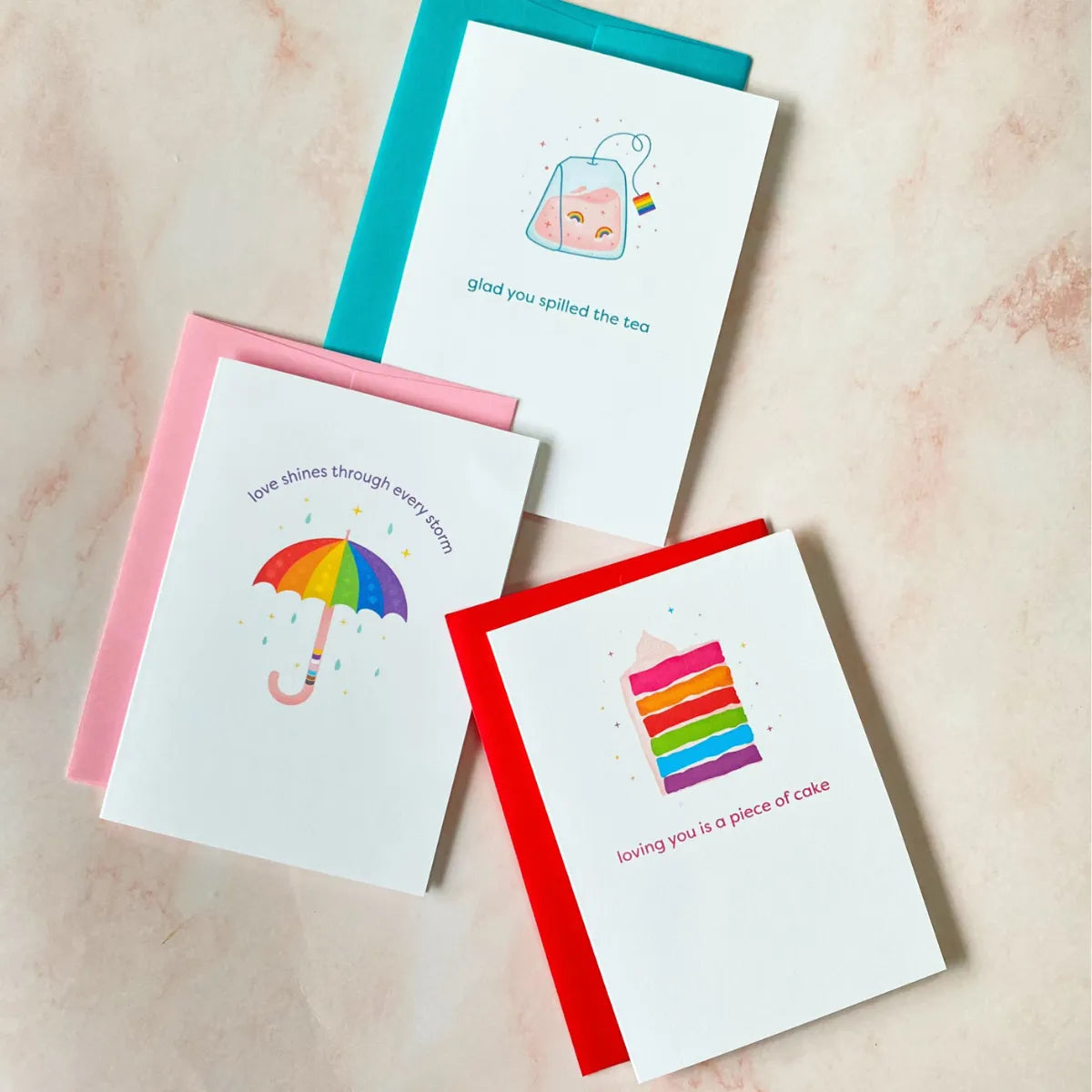  Piece of Cake | Pride Mini Greeting Card Cheeky Peach Designs Cards art-noise.myshopify.com piece-of-cake-pride-mini-greeting-card