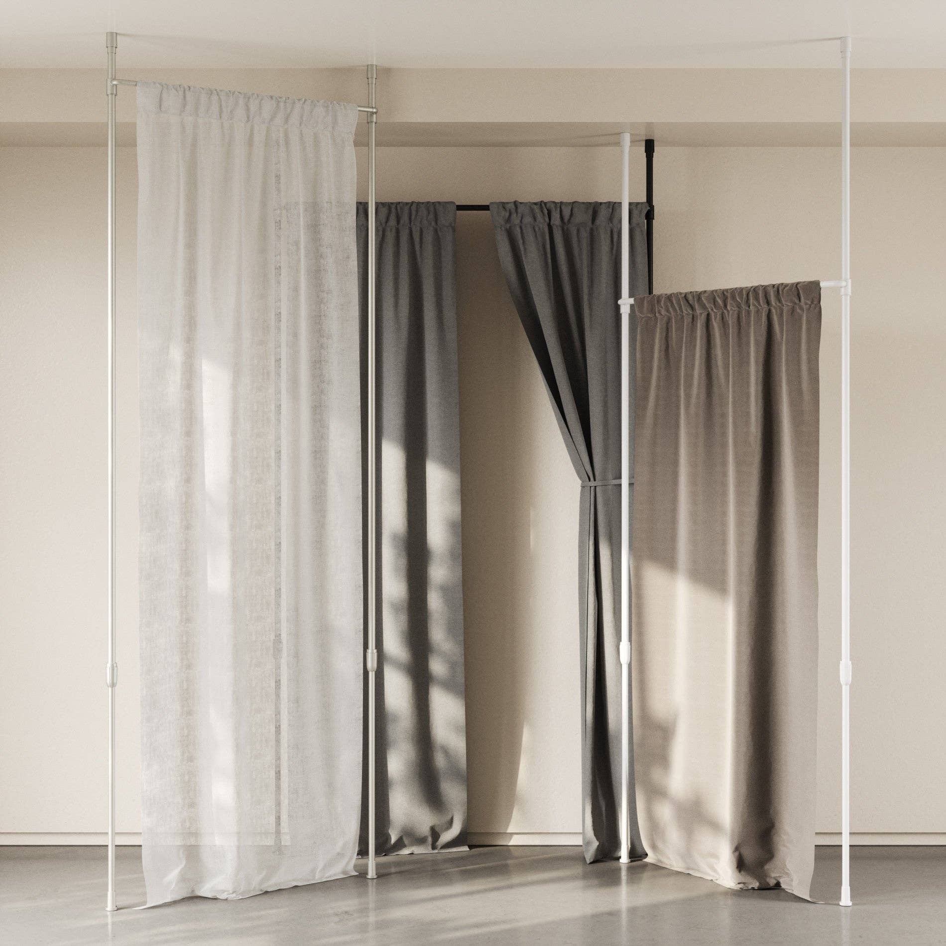 Anywhere Curtain Rod & Room Divider