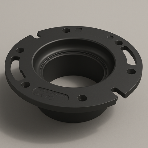 LESSO ABS Closet Flange – 4 in. x 3 in. Hub Fit DWV Toilet Flange