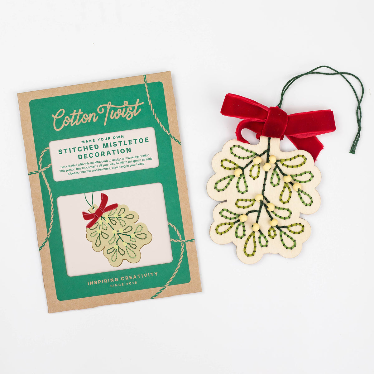 Make Your Own Stitched Mistletoe Decoration