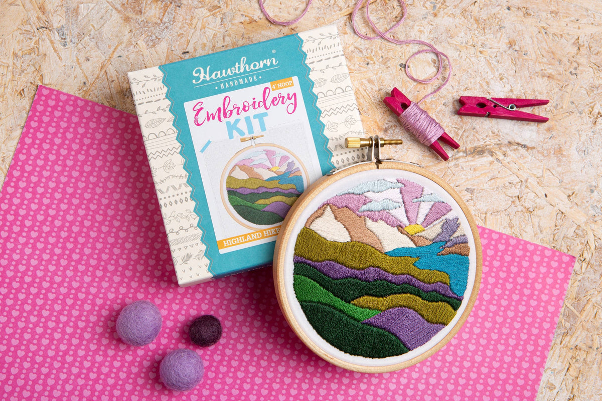 Highland Hike Mini Embroidery Kit | Beginner Craft Kit