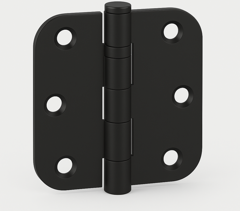 3″ Metal Door Hinge – Brushed Nickel & Matte Black Square & 5/8 Radius