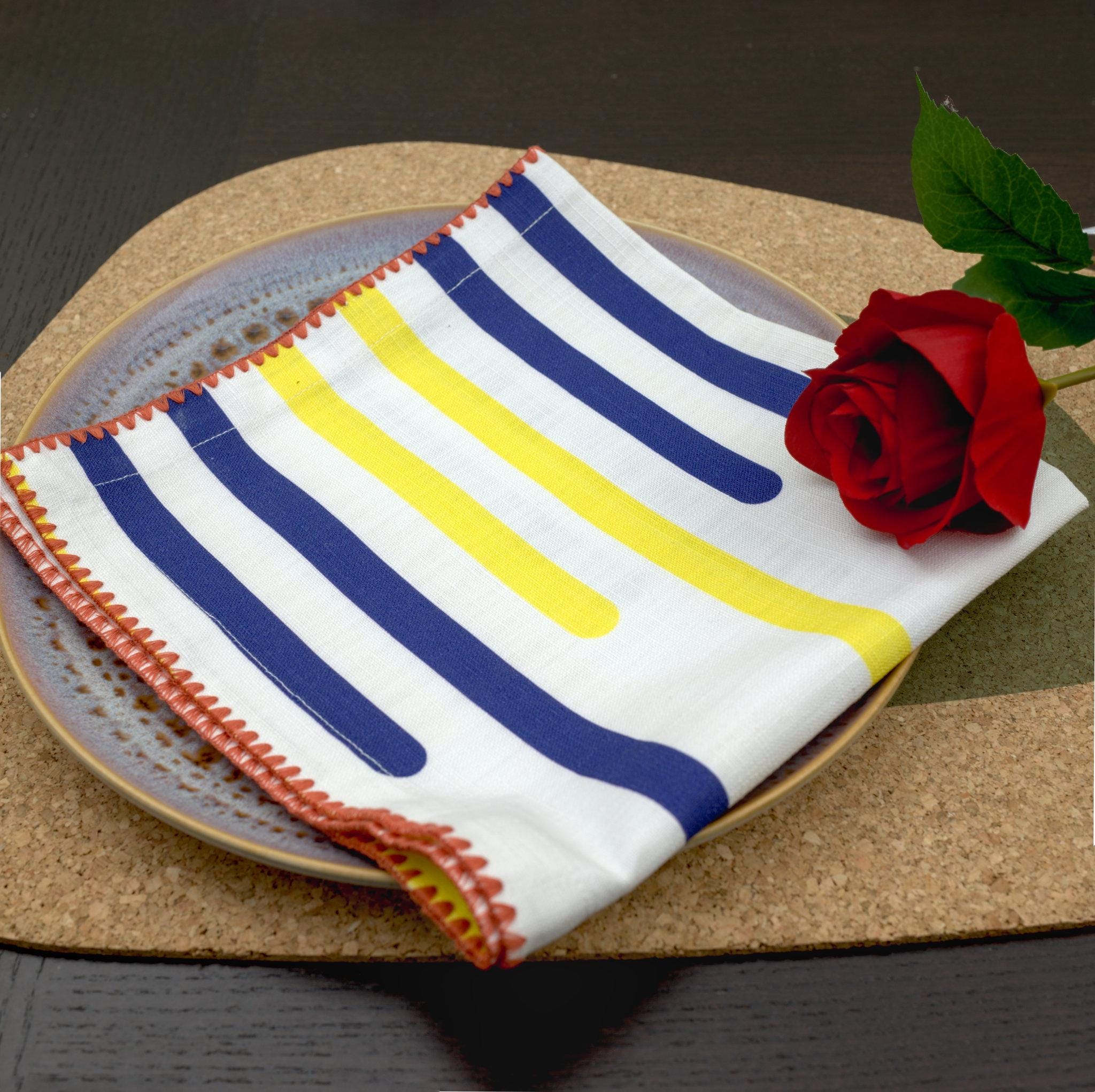 Yellow Piano: Premium Cotton Napkins