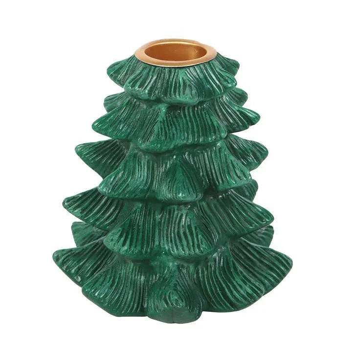  Green Fir Tree Christmas Candle Holder with Taper Candle Eloise and Oliver Candlestick Holder art-noise.myshopify.com green-fir-tree-christmas-candle-holder-with-taper-candle