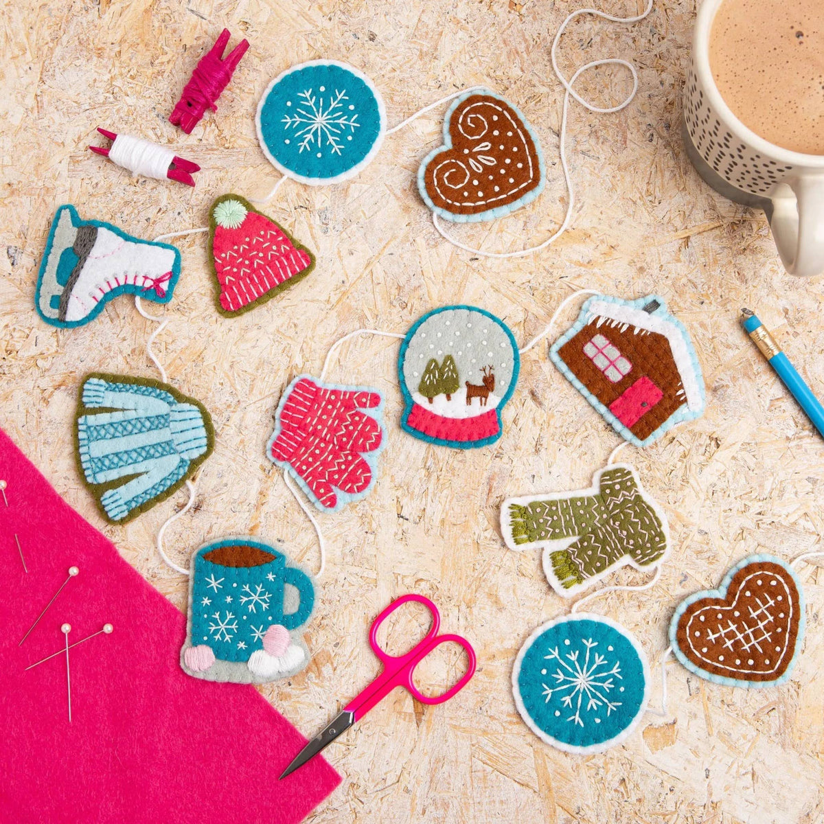 Winter Garland Felt Craft Kit | Christmas Beginner Craft Kit