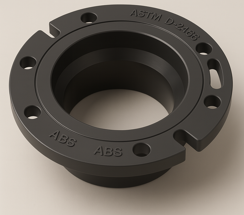 LESSO ABS 4 in. x 3 in. Adjustable Closet Flange – Spg Connection