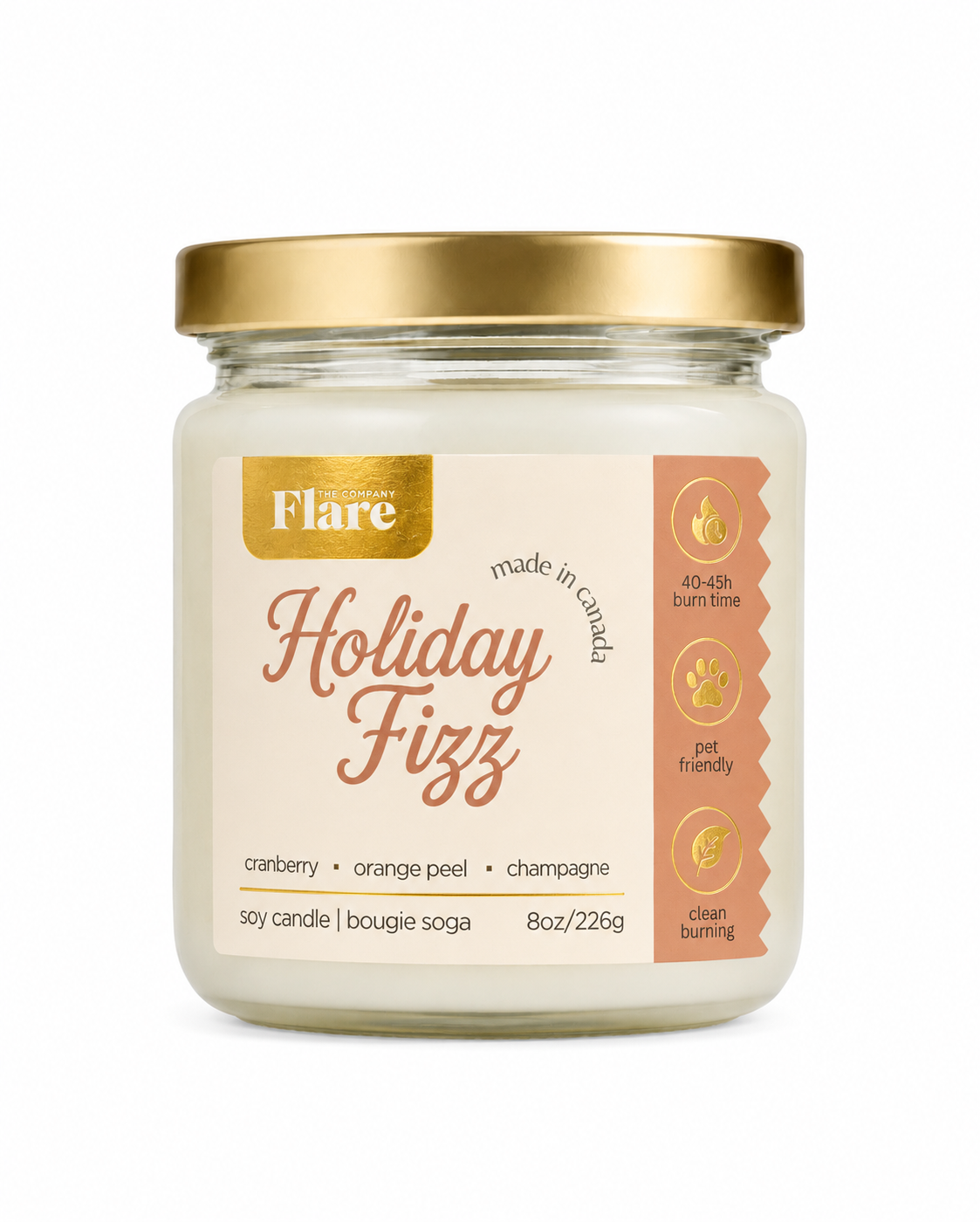 Holiday Fizz | 8oz Soy Candle