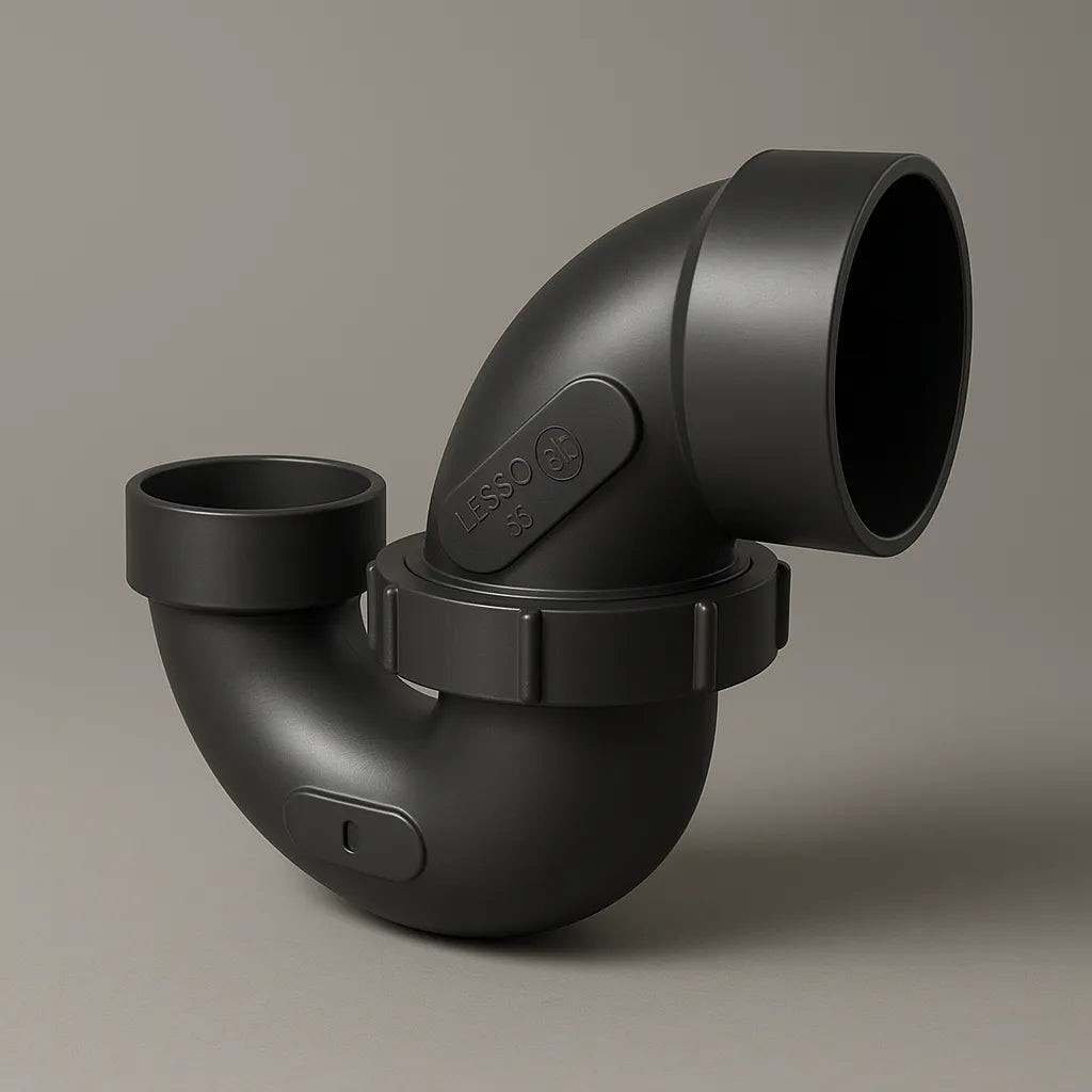  LESSO 1-1/2" ABS P-Trap with Union – Hub x Hub Drain Fitting Good Day Building Supply Inc. Plumbing Fittings art-noise.myshopify.com lesso-1-1-2-abs-p-trap-with-union-hub-x-hub-drain-fitting