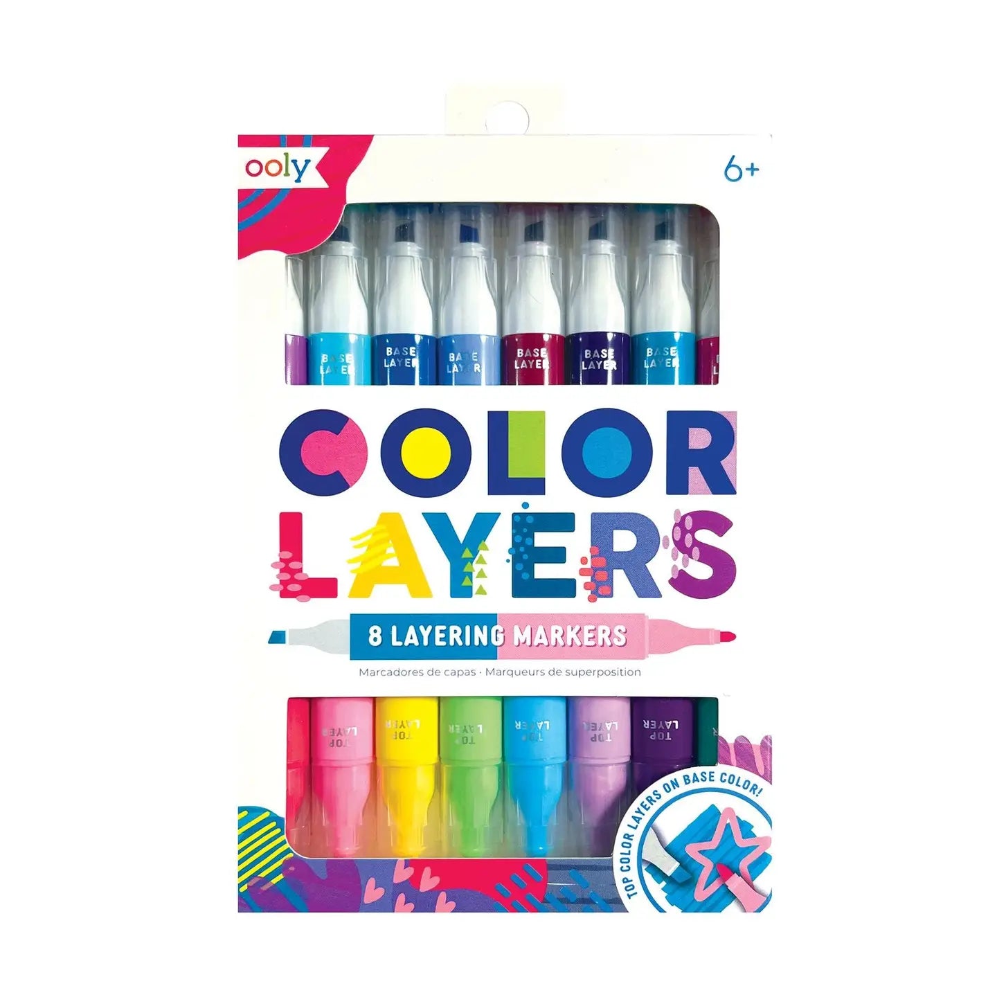 OOLY - Color Layers Double-Ended Layering Markers- Set of 8 - Art Noise