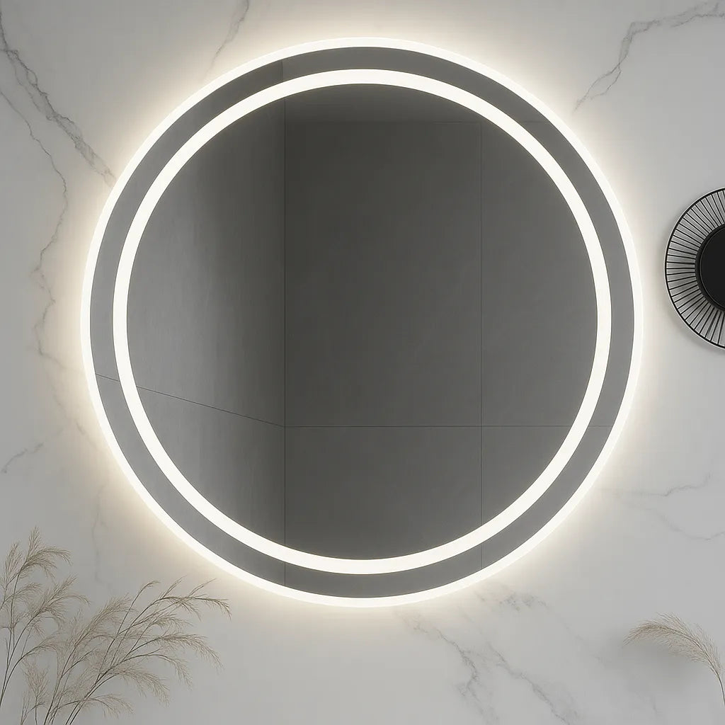  HaloLux Dual-Lit Round LED Vanity Mirror – Backlit + Front Glow | 24–32" Good Day Building Supply Inc. Mirror art-noise.myshopify.com halolux-dual-lit-round-led-vanity-mirror-backlit-front-glow-24-32