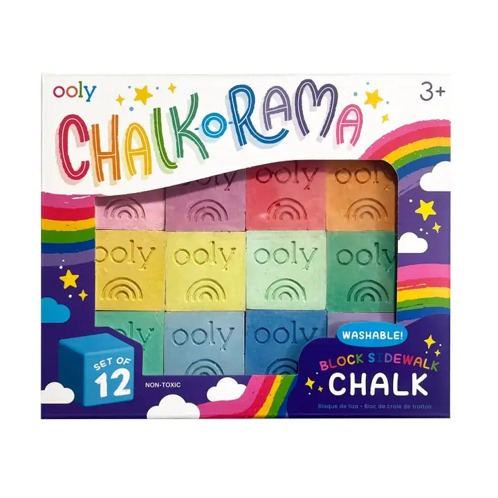 OOLY- Chalk-O-Rama Block Sidewalk Chalk