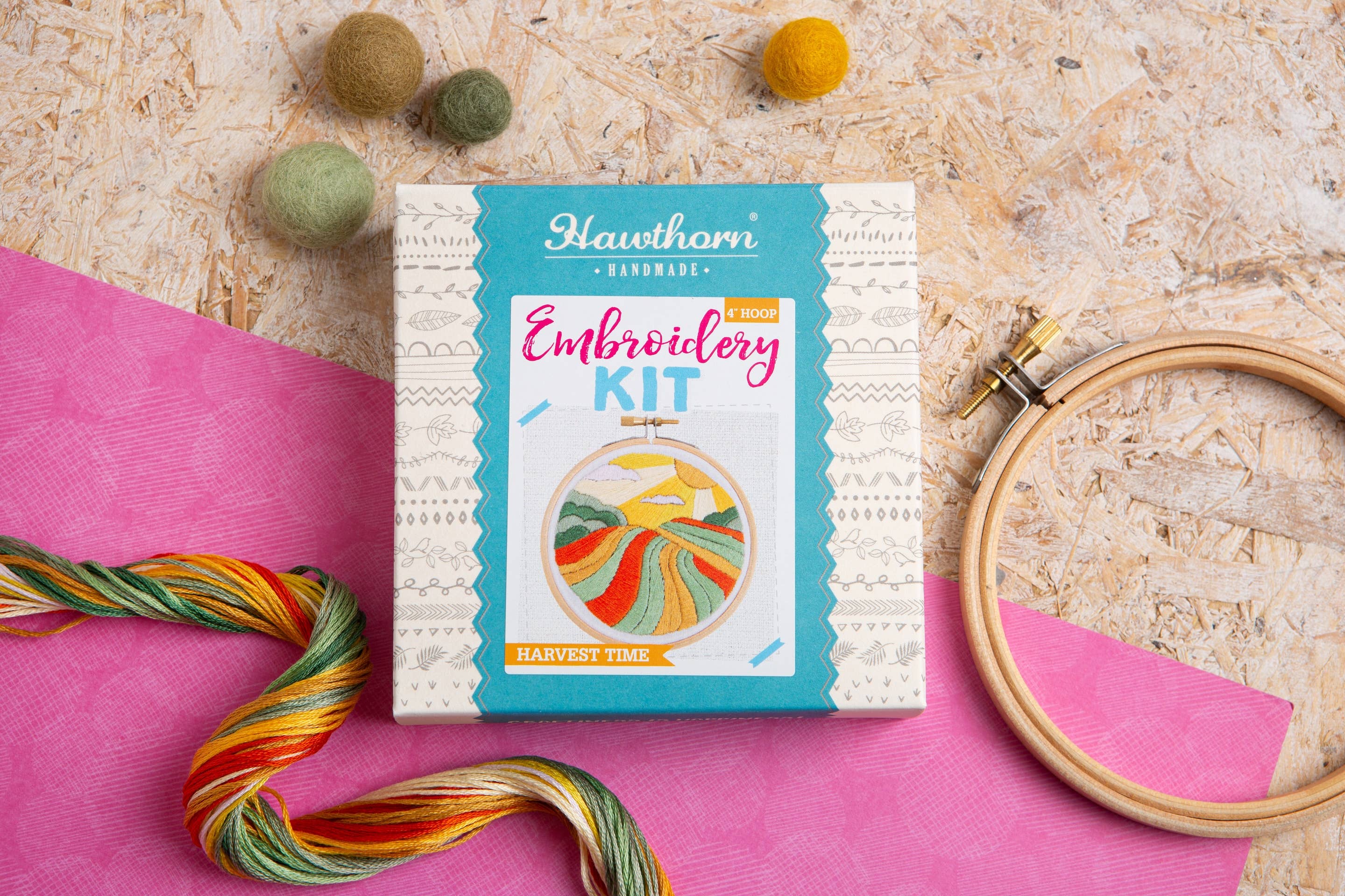 Harvest Time Mini Embroidery Kit | Craft Kit for Beginners