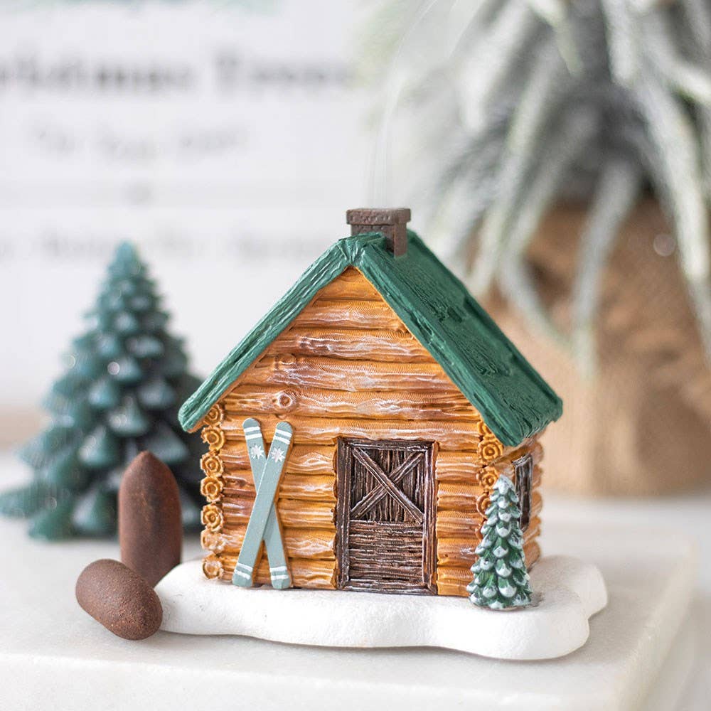 Winter Cabin Ski Chalet Incense Cone Holder Eloise and Oliver product_type art-noise.myshopify.com winter-cabin-ski-chalet-incense-cone-holder