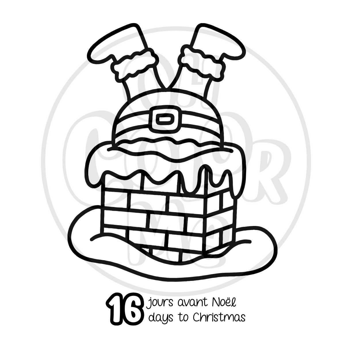 Advent Countdown to Christmas Mini Coloring Book, 4"x4"