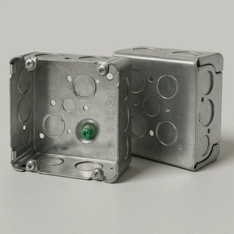  4‑Inch Square Device Box – Galvanized Steel, 1.1 mm, ETL Listed Good Day Building Supply Inc. Electrical Device Box art-noise.myshopify.com 4-inch-square-device-box-galvanized-steel-1-1-mm-etl-listed