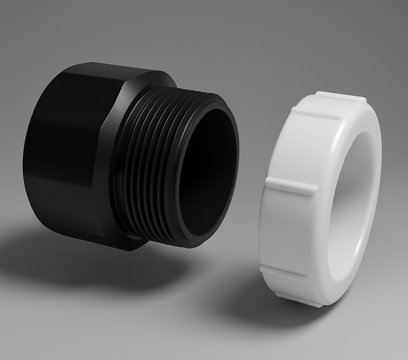LESSO 1-1/2 in. ABS Female Trap Adapter with Plastic Nut – Hub x FIPT