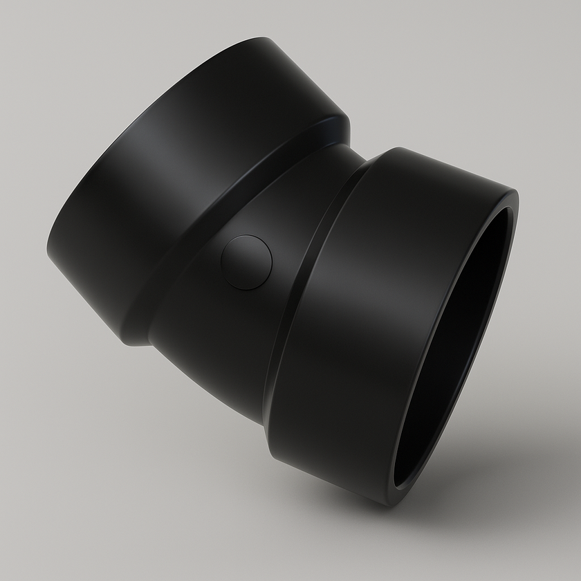 LESSO ABS 22.5° Elbow – Hub x Hub DWV Fitting | 1 1/2" & 3" Sizes