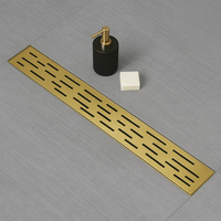 Architect Linear Shower Drain – 36" Linear Shower Drain with Leveling Feet, ABS Base Flange & LESSO Flush Bushing – Tile Insert & Grate Cover(UPC Certified)