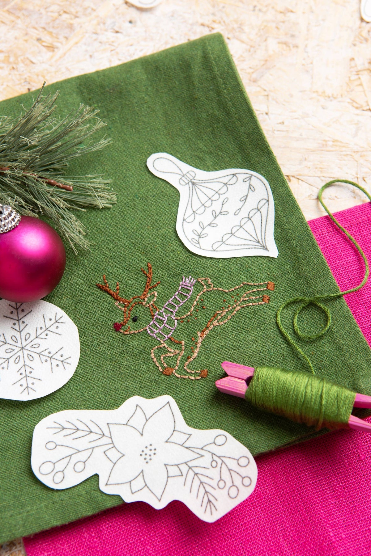 Christmas Cheer Stick & Stitch Embroidery Pack