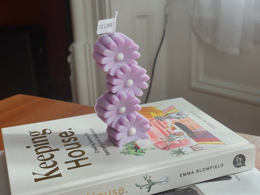 Stacked Daisy Eloise and Oliver Decorative Candle art-noise.myshopify.com stacked-daisy