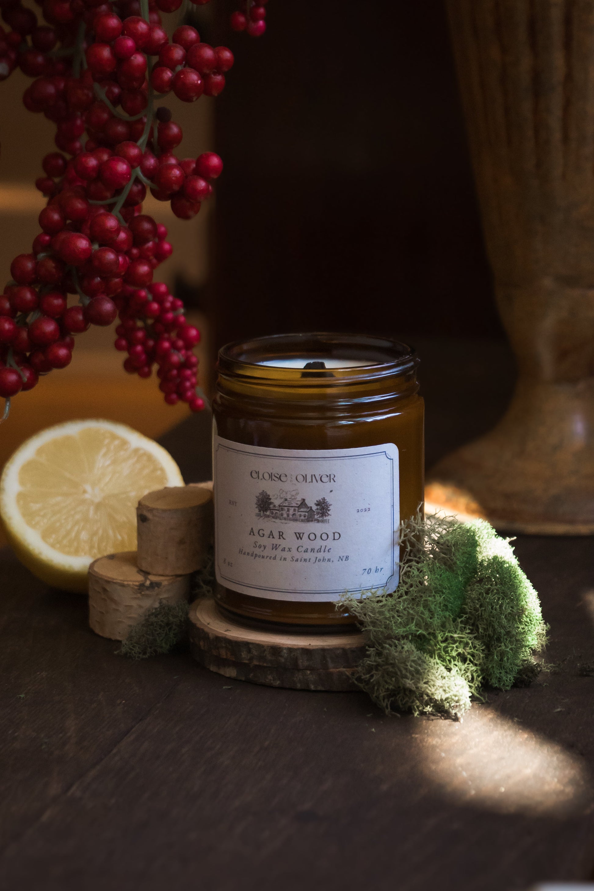 8oz Agar Wood Candle Eloise and Oliver Scented Candle art-noise.myshopify.com 8oz-agar-wood-candle