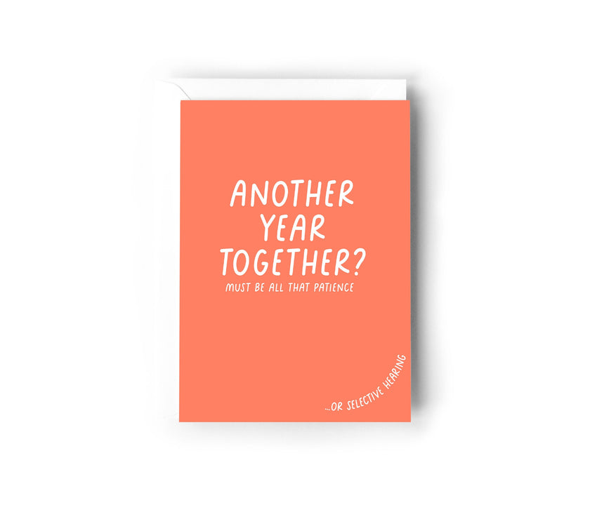 Another year together? must be all the patience card