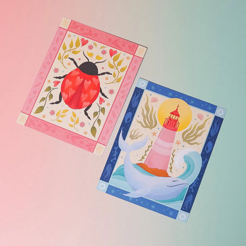  Ladybug Art Print (7"x9") Cheeky Peach Designs Art Print art-noise.myshopify.com ladybug-art-print-7x9