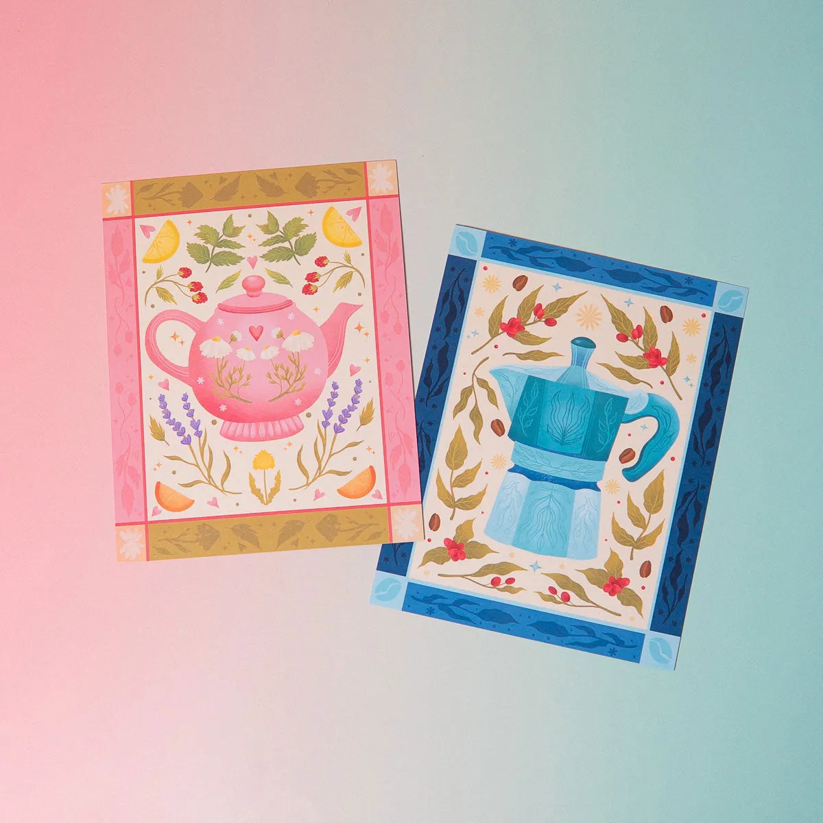  Moka Pot Coffee Art Print (7"x9") Cheeky Peach Designs Art Print art-noise.myshopify.com moka-pot-coffee-art-print-7x9