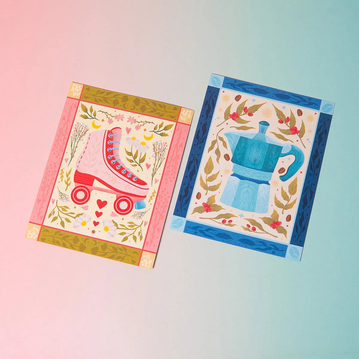  Roller Blade Art Print (7"x9") Cheeky Peach Designs Art Print art-noise.myshopify.com roller-blade-art-print-7x9