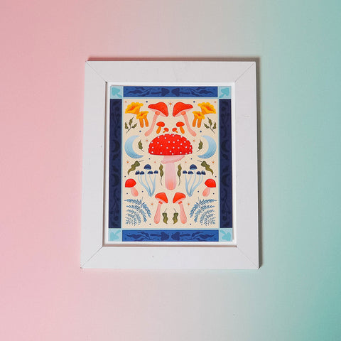 Mushroom Art Print (7"x9")