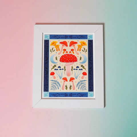  Mushroom Art Print (7"x9") Cheeky Peach Designs Art Print art-noise.myshopify.com mushroom-art-print-7x9