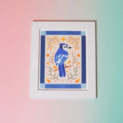  Bluejay Bird Art Print (7"x9") Cheeky Peach Designs Art Print art-noise.myshopify.com bluejay-bird-art-print-7x9