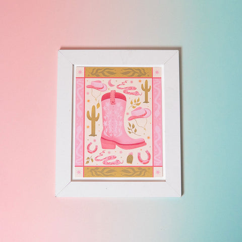 Cowboy Boot Art Print (7"x9")