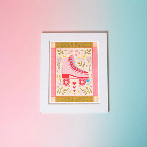  Roller Blade Art Print (7"x9") Cheeky Peach Designs Art Print art-noise.myshopify.com roller-blade-art-print-7x9