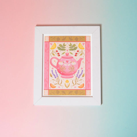 Tea Pot Art Print (7"x9")