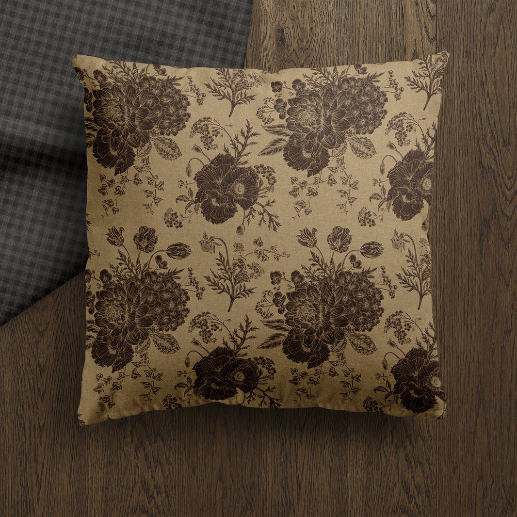 Thalassa | Vintage Style Floral Throw Pillow Cover