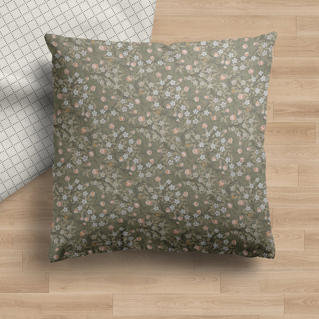 Isla | Green Floral Pillow Cover