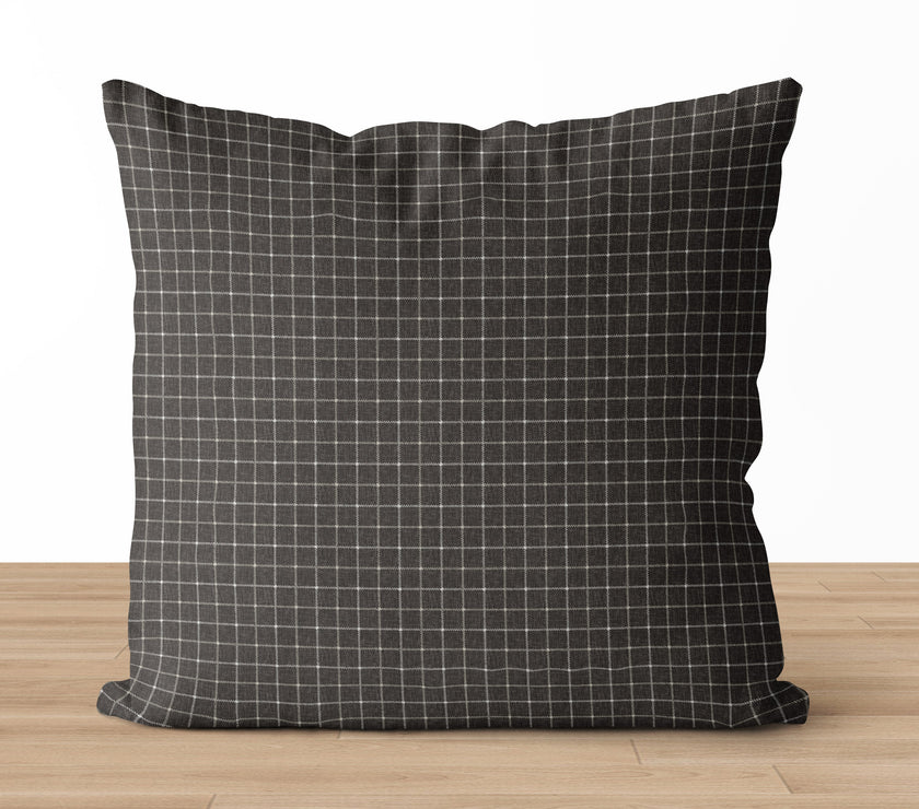 Theron | Grey Gridlock Pillow Cover