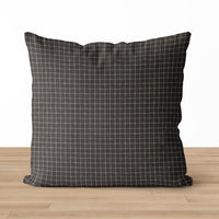Theron | Grey Gridlock Pillow Cover