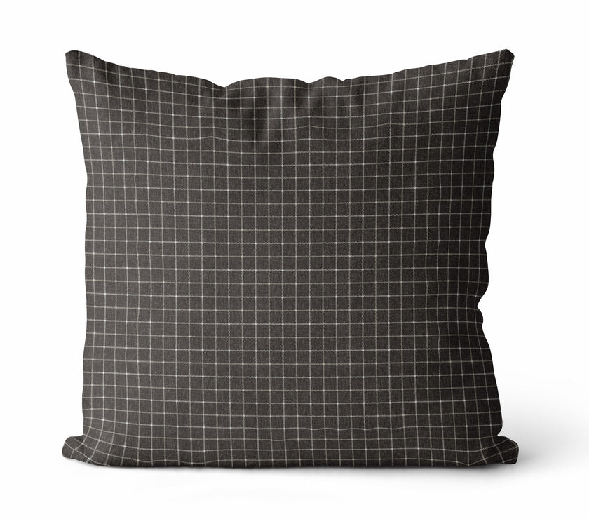 Theron | Grey Gridlock Pillow Cover