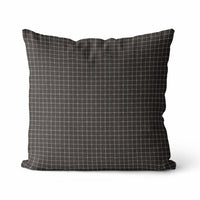 Theron | Grey Gridlock Pillow Cover