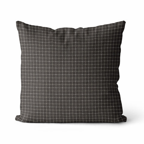 Theron | Grey Gridlock Pillow Cover