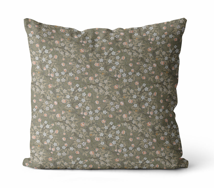 Isla | Green Floral Pillow Cover