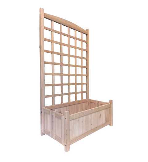 GREENHOUSE - WOODEN PLANTER WITH TRELLIS